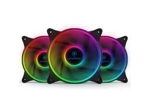 anidees AI Tesseract 120mm 3pcs RGB PWM Fan compatible with ASUS Aura SYNC/MSI Mystic Sync/GIGABYTE Fusion, controlled by 5V 3pins RGB Header on MB, for Case Fan, Cooler Fan, with Remote(AI-TESSERACT) anidees AI Tesseract 120mm 3pcs RGB PWM Fan compatible with ASUS Aura SYNC/MSI Mystic Sync/GIGABYTE Fusion, controlled by 5V 3pins RGB Header on MB, for Case Fan, Cooler Fan, with Remote(AI-TESSERACT)
