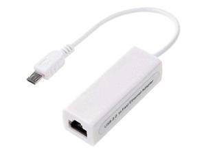 4XEM Micro USB to 10/100Mbps Ethernet Adapter - USB - 1 Port(s) - 1 x Network (RJ-45) - Twisted Pair 4XEM Micro USB to 10/100Mbps Ethernet Adapter - USB - 1 Port(s) - 1 x Network (RJ-45) - Twisted Pair