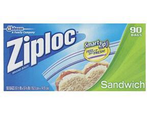 Ziploc 71147 Sandwich Food Storage Bag, 6-1/2" x 5-7/8" Ziploc 71147 Sandwich Food Storage Bag, 6-1/2" x 5-7/8"