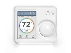 Vine Smart WiFi Thermostat with 7-Day Programming, Touchscreen and Nightlight (TJ-610) - Ivory Vine Smart WiFi Thermostat with 7-Day Programming, Touchscreen and Nightlight (TJ-610) - Ivory