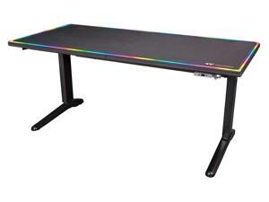 Thermaltake Tt Gaming Level 20 RGB Battlestation Gaming Computer Desk; Full Frame RGB LED Lighting W/ 8 Light Effects; Tt RGB Plus Ecosystem & Razer Chroma Sync Compatible; Electric Height Adjustable Thermaltake Tt Gaming Level 20 RGB Battlestation Gaming Computer Desk; Full Frame RGB LED Lighting W/ 8 Light Effects; Tt RGB Plus Ecosystem & Razer Chroma Sync Compatible; Electric Height Adjustable