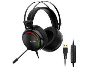 Tronsmart Glary Virtual 7.1 Stereo Sound Gaming Headset with Colorful LED Lighting, USB Port for Nintendo Switch/PS4 Tronsmart Glary Virtual 7.1 Stereo Sound Gaming Headset with Colorful LED Lighting, USB Port for Nintendo Switch/PS4