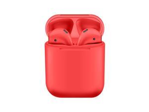 i12 TWS Wireless Bluetooth 5.0 Touch control Earphones with 300mAh Charging Dock Automatically Pairing - Red i12 TWS Wireless Bluetooth 5.0 Touch control Earphones with 300mAh Charging Dock Automatically Pairing - Red