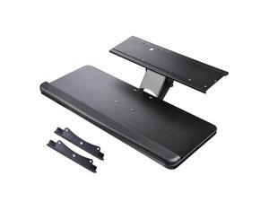 Under Desk Mount Adjustable Computer Keyboard Mouse Platform Tray w/ Wrist Rest Under Desk Mount Adjustable Computer Keyboard Mouse Platform Tray w/ Wrist Rest