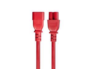 Monoprice 14AWG Heavy-Duty Computer Extension Power Cable / Cord - 6ft - Red 15A 14AWG (IEC-320-C14 to IEC-320-C15) Monoprice 14AWG Heavy-Duty Computer Extension Power Cable / Cord - 6ft - Red 15A 14AWG (IEC-320-C14 to IEC-320-C15)