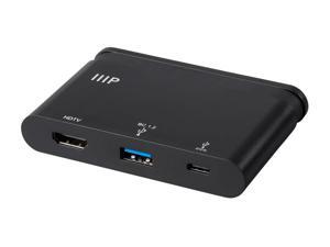 Monoprice USB-C to HDMI 4K@30Hz / USB 3.0/100 Watt USB-C Adapter - Black with Folding USB Type-C Connector - Mobile Series Monoprice USB-C to HDMI 4K@30Hz / USB 3.0/100 Watt USB-C Adapter - Black with Folding USB Type-C Connector - Mobile Series