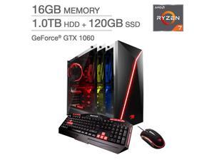 iBUYPOWER C-SLA300a Gaming Desktop - AMD Ryzen 7 2700X - GeForce GTX 1060 PC Computer 16GB Memory 1TB HDD + 120GB SSD GTX 1060 iBUYPOWER C-SLA300a Gaming Desktop - AMD Ryzen 7 2700X - GeForce GTX 1060 PC Computer 16GB Memory 1TB HDD + 120GB SSD GTX 1060