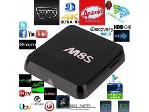Android Smart M8S TV Box, Megadream Amlogic S812 Quad Core 2GB RAM/8GB ROM Built in 2.4/5GHz Dual Wifi/ HDMI/Bluetooth 4.0/Media/Music/4K HD/Card Reader/LAN Ethernet/HDMI Media Streaming KODI XBMC Box Android Smart M8S TV Box, Megadream Amlogic S812 Quad Core 2GB RAM/8GB ROM Built in 2.4/5GHz Dual Wifi/ HDMI/Bluetooth 4.0/Media/Music/4K HD/Card Reader/LAN Ethernet/HDMI Media Streaming KODI XBMC Box