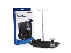 Megadream 5 in 1 Charger & Stand Holder Base for Sony PlayStation 4 Pro & Slim Game Console / Dual PS Move Motion Controller Charger / Dual PS4 Controller Charger / Hanging Sony VR Headset & Earphone Megadream 5 in 1 Charger & Stand Holder Base for Sony PlayStation 4 Pro & Slim Game Console / Dual PS Move Motion Controller Charger / Dual PS4 Controller Charger / Hanging Sony VR Headset & Earphone