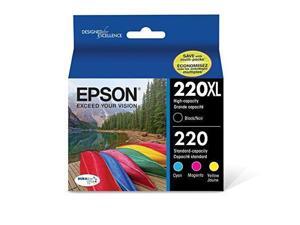 Epson T220XL-BCS Cartridge Ink, 4 Pack, Black, Cyan, Magenta, Yellow Epson T220XL-BCS Cartridge Ink, 4 Pack, Black, Cyan, Magenta, Yellow