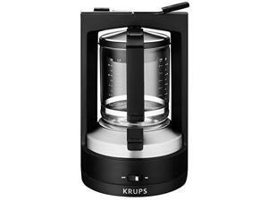 KRUPS KM4689 Moka Brewer Coffee Maker Machine with Permanent Filter and Glass Carafe, 10-Cup, Black KRUPS KM4689 Moka Brewer Coffee Maker Machine with Permanent Filter and Glass Carafe, 10-Cup, Black
