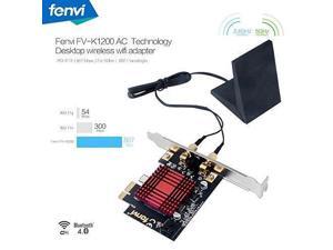 Fenvi FV-K1200AC Bigfoot Network PCI Card Doubleshot Wireless-AC 1200Mbps Bluetooth 4.1 802.11ac/abgn 2x2:2 PCI-E Desktop Network Card Desktop Wireless Gaming Card with Magnetic Antenna Fenvi FV-K1200AC Bigfoot Network PCI Card Doubleshot Wireless-AC 1200Mbps Bluetooth 4.1 802.11ac/abgn 2x2:2 PCI-E Desktop Network Card Desktop Wireless Gaming Card with Magnetic Antenna