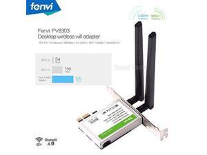 Fenvi Desktop WiFi Dual-band 2.4Ghz/5Ghz & Bluetooth 4.0 600Mbps Module, 802.11 abgn, 2T/2R Mini PCI-E PC Wifi Card Support windows 7, windows 8, windows 8.1, windows 10 Fenvi Desktop WiFi Dual-band 2.4Ghz/5Ghz & Bluetooth 4.0 600Mbps Module, 802.11 abgn, 2T/2R Mini PCI-E PC Wifi Card Support windows 7, windows 8, windows 8.1, windows 10
