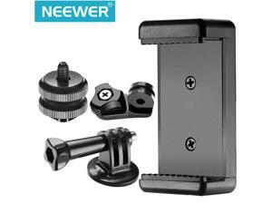 Neewer 3-in-1 Hot Shoe Mount Adapter Kit - includes Hot Shoe Mount, GoPro Adapter and Universal Phone Holder for Attaching Phone or GoPro Hero on DSLR Neewer 3-in-1 Hot Shoe Mount Adapter Kit - includes Hot Shoe Mount, GoPro Adapter and Universal Phone Holder for Attaching Phone or GoPro Hero on DSLR