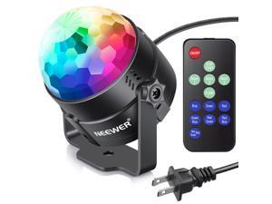Neewer Mini LED Stage Light Sound Activated Party Light with Remote Control, RGB 7 Colors Strobe Light Disco Ball DJ Light for Christmas Xmas Festival Home KTV Bar Club Party Wedding Show Activities Neewer Mini LED Stage Light Sound Activated Party Light with Remote Control, RGB 7 Colors Strobe Light Disco Ball DJ Light for Christmas Xmas Festival Home KTV Bar Club Party Wedding Show Activities