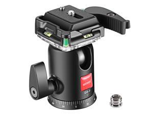 Neewer Camera Video Tripod Ball Head 360 Degree Rotating Panoramic Ballhead with 1/4 inch Quick Shoe Plate and Bubble Level for Tripod Monopod DSLR Camera Camcorder, Load up to 11 pounds/5 kilograms Neewer Camera Video Tripod Ball Head 360 Degree Rotating Panoramic Ballhead with 1/4 inch Quick Shoe Plate and Bubble Level for Tripod Monopod DSLR Camera Camcorder, Load up to 11 pounds/5 kilograms