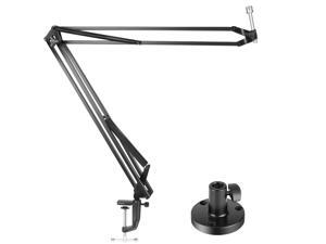 Neewer Advanced NW-35 Microphone Suspension Boom Scissor Arm Stand, 360 Degree Rotation Swivel Mount with Two Table Mounts for Samson Blue Yeti Blue RODE Snowball SM7 Neewer NW700 Neewer Advanced NW-35 Microphone Suspension Boom Scissor Arm Stand, 360 Degree Rotation Swivel Mount with Two Table Mounts for Samson Blue Yeti Blue RODE Snowball SM7 Neewer NW700