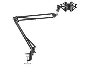 Neewer Adjustable Microphone Suspension Boom Scissor Arm Stand with Universal Microphone Shock Mount Holder for Radio Broadcasting Studio,Stages,and TV Stations, Black(Mic and Pop Filter NOT Included) Neewer Adjustable Microphone Suspension Boom Scissor Arm Stand with Universal Microphone Shock Mount Holder for Radio Broadcasting Studio,Stages,and TV Stations, Black(Mic and Pop Filter NOT Included)