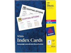 Avery Consumer Products AVE5388 Laser-Inkjet Index Card- Perforated- 3in.x5in.- 1- White Avery Consumer Products AVE5388 Laser-Inkjet Index Card- Perforated- 3in.x5in.- 1- White