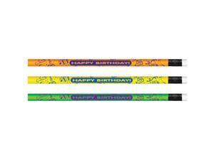 Moon Products Happy Birthday Neon Themed Pencils Moon Products Happy Birthday Neon Themed Pencils