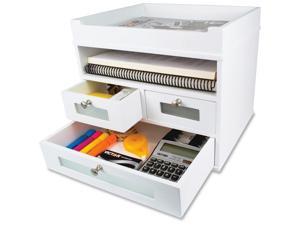 Victor W5500 Pure White Collection Wood Tidy Tower Organizer Victor W5500 Pure White Collection Wood Tidy Tower Organizer