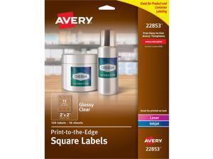 Avery Easy Peel Glossy Clear Labels Avery Easy Peel Glossy Clear Labels
