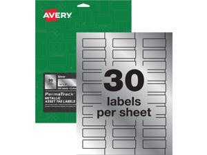 Avery® PermaTrack Metallic Silver Asset Tag Labels Avery® PermaTrack Metallic Silver Asset Tag Labels