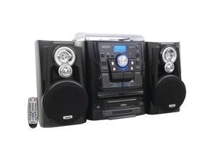 JENSEN JMC-1250 Bluetooth(R) 3-Speed Stereo Turntable Music System with 3-CD Changer & Dual Cassette Deck JENSEN JMC-1250 Bluetooth(R) 3-Speed Stereo Turntable Music System with 3-CD Changer & Dual Cassette Deck