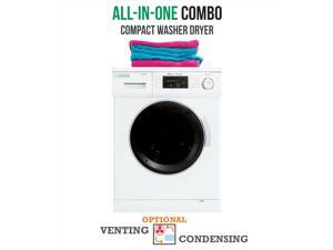 Equator 1.57 cu.ft./13 lbs White Convertible Combo Washer Dryer with Optional Venting/ Condensing Drying with Automatic Water Level and Sensor Dry Equator 1.57 cu.ft./13 lbs White Convertible Combo Washer Dryer with Optional Venting/ Condensing Drying with Automatic Water Level and Sensor Dry