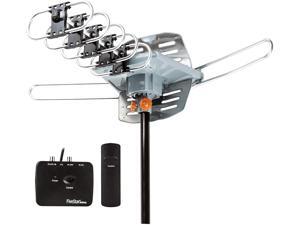 Five Star Outdoor 150 Mile Motorized 360 Degree Rotation OTA Amplified HDTV Antenna for 2 TVs Support - UHF/VHF/1080P Channels Wireless Remote Control - 40FT Coax Cable Five Star Outdoor 150 Mile Motorized 360 Degree Rotation OTA Amplified HDTV Antenna for 2 TVs Support - UHF/VHF/1080P Channels Wireless Remote Control - 40FT Coax Cable