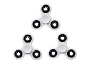 iMBAPrice (Pack of 3) 360 Tri-Spinner Fidget Hand Spinner Toy Stress Reducer EDC Focus Toy Relieves ADHD Anxiety and Boredom (White) iMBAPrice (Pack of 3) 360 Tri-Spinner Fidget Hand Spinner Toy Stress Reducer EDC Focus Toy Relieves ADHD Anxiety and Boredom (White)
