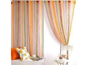 Modern Low-elastic yarn 7 Mixed Colorful Line String Window Curtain cortinas window curtains 78.74'inch x 39.37'inch Modern Low-elastic yarn 7 Mixed Colorful Line String Window Curtain cortinas window curtains 78.74'inch x 39.37'inch