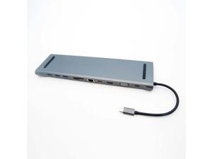 Fuji Labs USB 3.1 Type-C 11-in-1, to HDMI, Mini DisplayPort, VGA, 3 USB 3.0, SD/MMC, MicroSD, RJ45 Gigabit, Audio/Mic 3.5mm, USB-C Fuji Labs USB 3.1 Type-C 11-in-1, to HDMI, Mini DisplayPort, VGA, 3 USB 3.0, SD/MMC, MicroSD, RJ45 Gigabit, Audio/Mic 3.5mm, USB-C