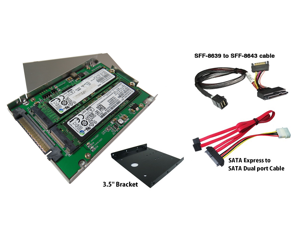 Innocard 2.5" U.2 (SFF-8639) to M.2 NVMe SSD & SATA Express to M.2 SATA SSD with U.2 to mini SAS HD Cable & SATA Express to SATA Dual ports Cable Innocard 2.5" U.2 (SFF-8639) to M.2 NVMe SSD & SATA Express to M.2 SATA SSD with U.2 to mini SAS HD Cable & SATA Express to SATA Dual ports Cable