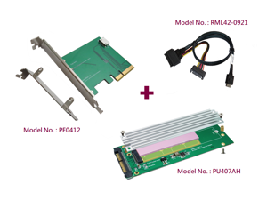 Innocard PCIe x4 to Oculink Adapter + Cable + U.2 to M.2 NVMe SSD with Heat sink Innocard PCIe x4 to Oculink Adapter + Cable + U.2 to M.2 NVMe SSD with Heat sink