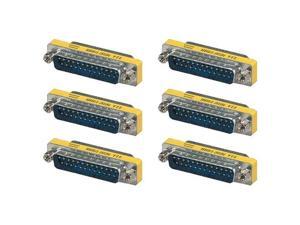 6x 25 Pin D-SUB DB25 Male to Male Mini Gender Changer Coupler M/M Gold Plated 6x 25 Pin D-SUB DB25 Male to Male Mini Gender Changer Coupler M/M Gold Plated