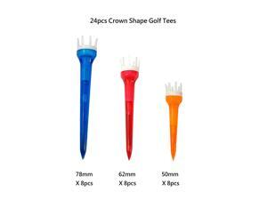Posma T020AUS 24pcs Golf Tees Mixed Color Plastic Crown Shape Claw Cushion Top Lift Tees Value Pack Posma T020AUS 24pcs Golf Tees Mixed Color Plastic Crown Shape Claw Cushion Top Lift Tees Value Pack