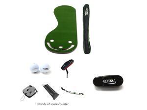 Posma PG190I Grassroots Par Three Putting Green Golf Putting Slope Mat Gift Set with tour ball+3 Kinds score counter+Golf Putter #7 Club+Golf Putt Training Laser Aid+Golf clubs Lightweight carry Bag Posma PG190I Grassroots Par Three Putting Green Golf Putting Slope Mat Gift Set with tour ball+3 Kinds score counter+Golf Putter #7 Club+Golf Putt Training Laser Aid+Golf clubs Lightweight carry Bag