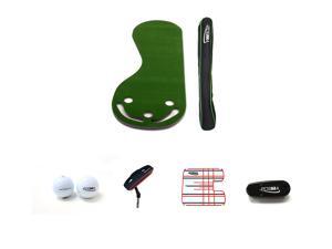 Posma PG190J Grassroots Par Three Putting Green Golf Putting Slope Mat Gift Set with Posma tour ball+Golf Putting Alignment & Plane Mirror+Golf Putter #7 Club+Golf clubs Lightweight carry Bag Posma PG190J Grassroots Par Three Putting Green Golf Putting Slope Mat Gift Set with Posma tour ball+Golf Putting Alignment & Plane Mirror+Golf Putter #7 Club+Golf clubs Lightweight carry Bag