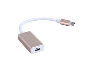 USB 3.1 Type-C to Mini DisplayPort Adapter 1080p HDTV Hub Support 4K output with Aluminium Case USB-C to Mini DP Mini DisplayPort Female for Apple New Macbook, ChromeBook USB Gold USB 3.1 Type-C to Mini DisplayPort Adapter 1080p HDTV Hub Support 4K output with Aluminium Case USB-C to Mini DP Mini DisplayPort Female for Apple New Macbook, ChromeBook USB Gold
