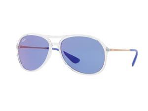 Ray-Ban 0RB4201 Full Rim Pilot Unisex Sunglasses - Size 59 (Light Violet/Transparent) Ray-Ban 0RB4201 Full Rim Pilot Unisex Sunglasses - Size 59 (Light Violet/Transparent)