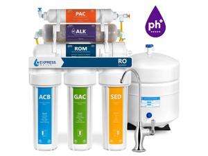 Express Water Alkaline Reverse Osmosis Water Filtration System – 10 Stage RO Mineralizing Purifier – Mineral, pH +, Antioxidant – Under Sink Water Filter with Remineralization – 50 GDP Express Water Alkaline Reverse Osmosis Water Filtration System – 10 Stage RO Mineralizing Purifier – Mineral, pH +, Antioxidant – Under Sink Water Filter with Remineralization – 50 GDP