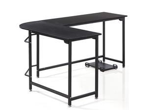 L-shaped Computer Desk PC Laptop Study Table Workstation Home Office Black L-shaped Computer Desk PC Laptop Study Table Workstation Home Office Black
