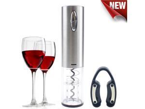 Electric Wine Opener with Foil Cutter Stainless Steel Electric Wine Bottle Opener with Rechargeable Base and LED Light Electric Wine Opener with Foil Cutter Stainless Steel Electric Wine Bottle Opener with Rechargeable Base and LED Light