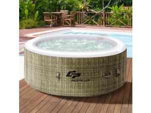 4 Person Inflatable Hot Tub Outdoor Jets Portable Heated Bubble Spa Massage 4 Person Inflatable Hot Tub Outdoor Jets Portable Heated Bubble Spa Massage