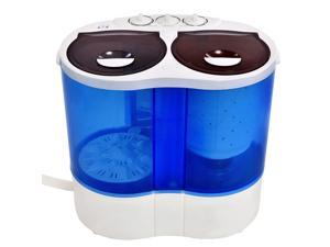 Portable Mini Washing Machine Compact Twin Tub 15.4lbs Washer Spin Spinner Portable Mini Washing Machine Compact Twin Tub 15.4lbs Washer Spin Spinner