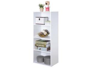 4 Tier Open Shelf Bookcase Multi-functional Storage Display Cabinet White 4 Tier Open Shelf Bookcase Multi-functional Storage Display Cabinet White