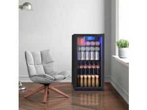 120 Can Beverage Refrigerator Beer Wine Soda Drink Cooler Mini Fridge Glass Door 120 Can Beverage Refrigerator Beer Wine Soda Drink Cooler Mini Fridge Glass Door