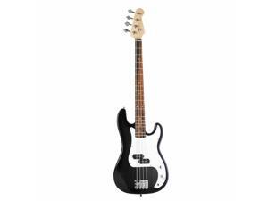 Full Size Electric Bass Guitar 4 String with Strap Guitar Bag Amp Cord Black Full Size Electric Bass Guitar 4 String with Strap Guitar Bag Amp Cord Black