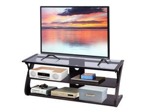 3-Tier Tempered Glass Top TV Stand Entertainment Center Media Console Furniture 3-Tier Tempered Glass Top TV Stand Entertainment Center Media Console Furniture